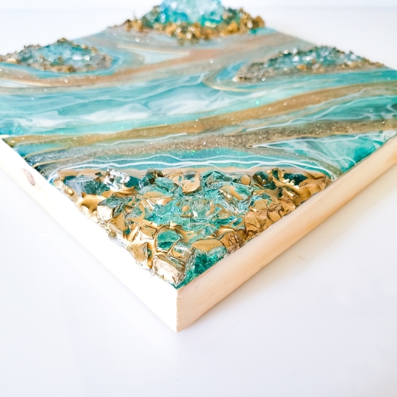 SOLD - Geode Wall Art/Decorative Piece - Picture 9 of 16